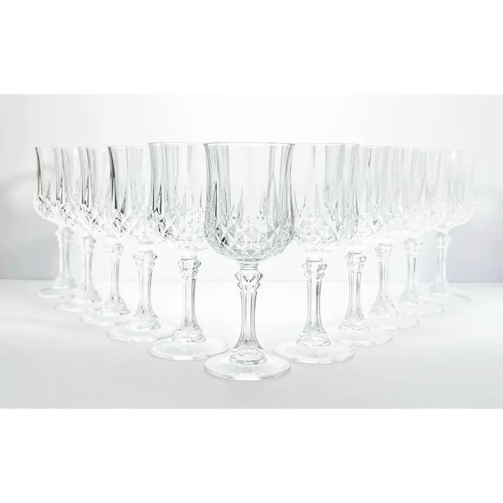 Cristal d’Arques “Longchamp” Set of 11 Crystal Water Glasses 7 1/4” 8oz